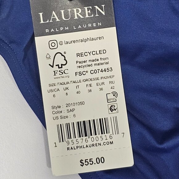 Lauren Ralph Lauren Solid Hipster Swim Bottom - Picture 7 of 9